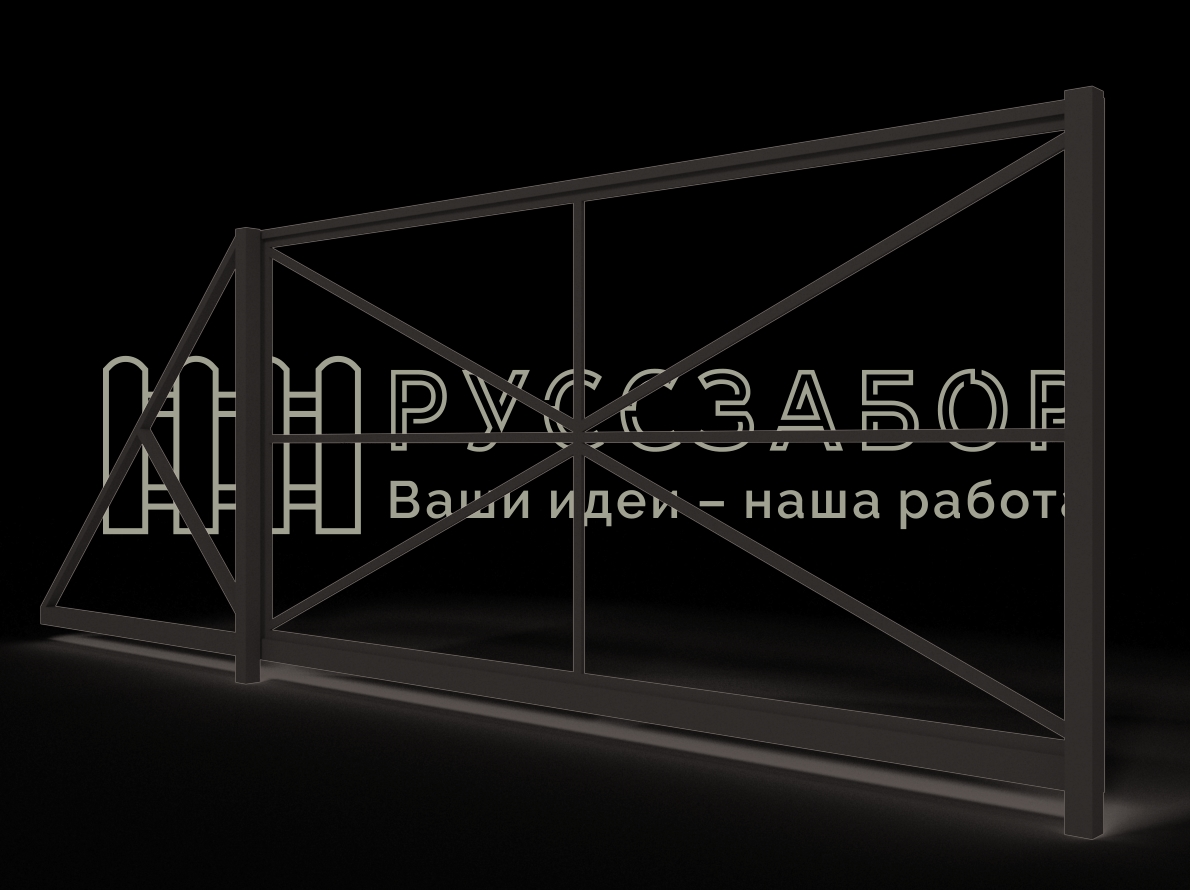 Каркас откатных ворот 02