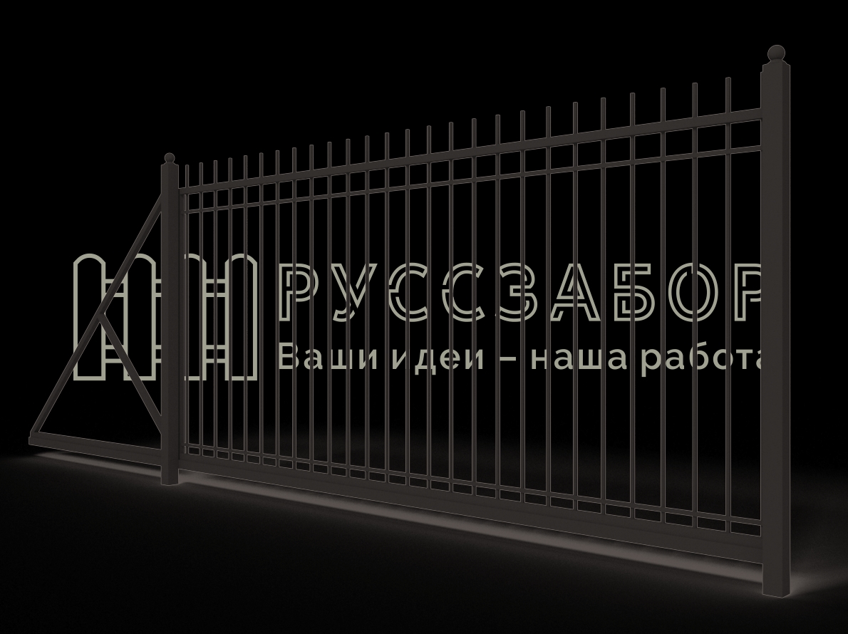 Сварные откатные ворота 1501