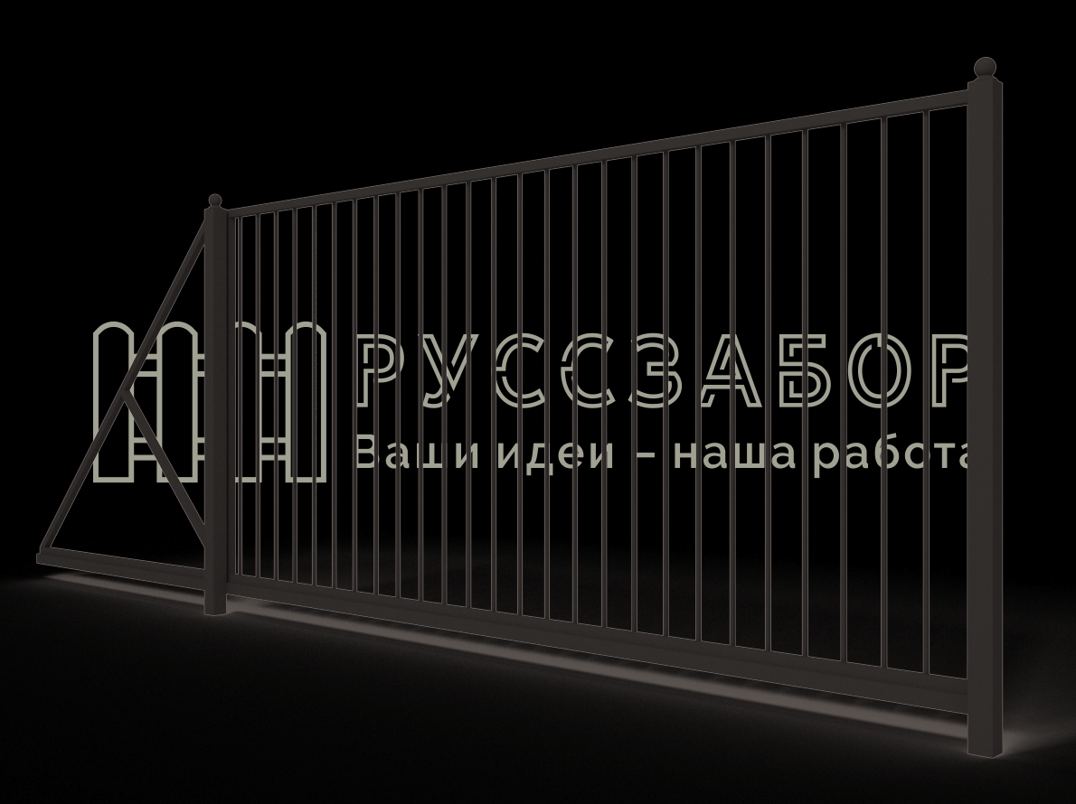 Сварные откатные ворота 1503