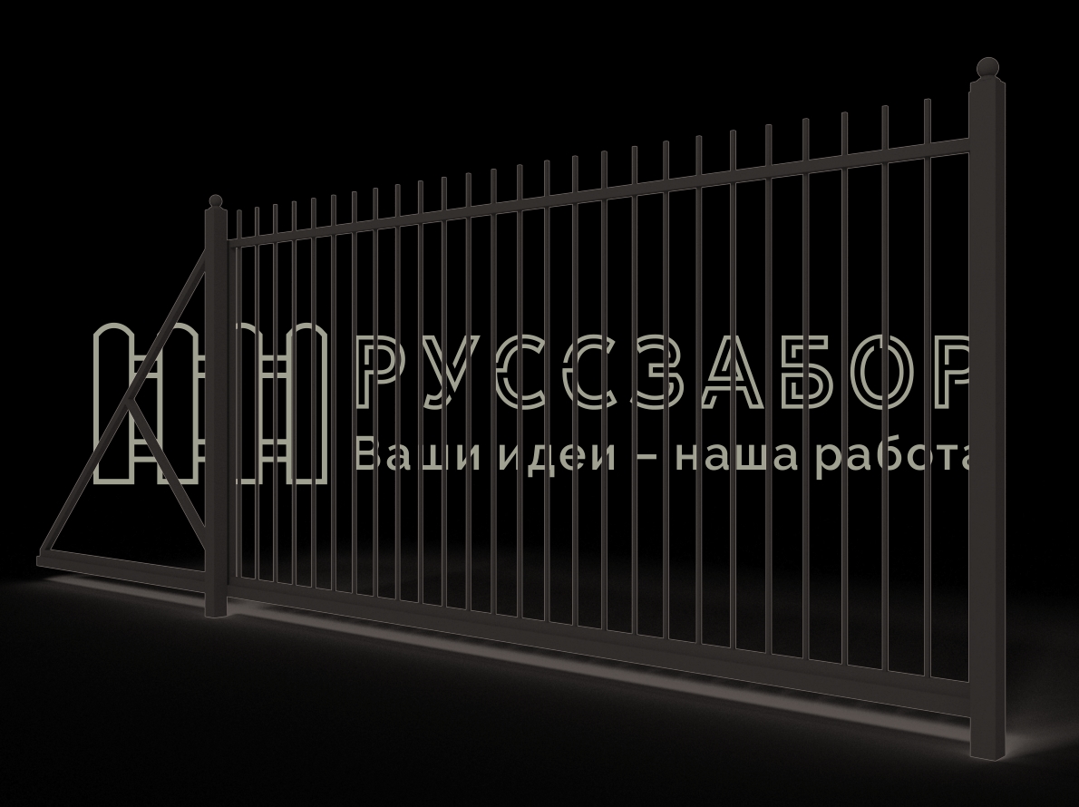 Сварные откатные ворота 1504