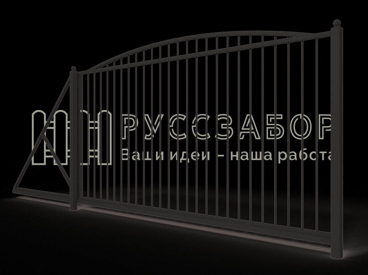 Сварные откатные ворота 2013