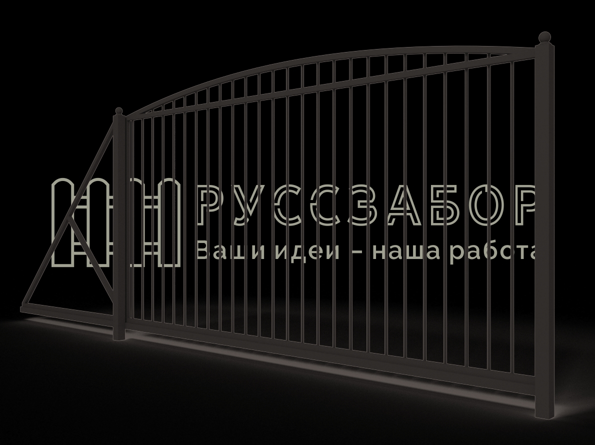 Сварные откатные ворота 2014