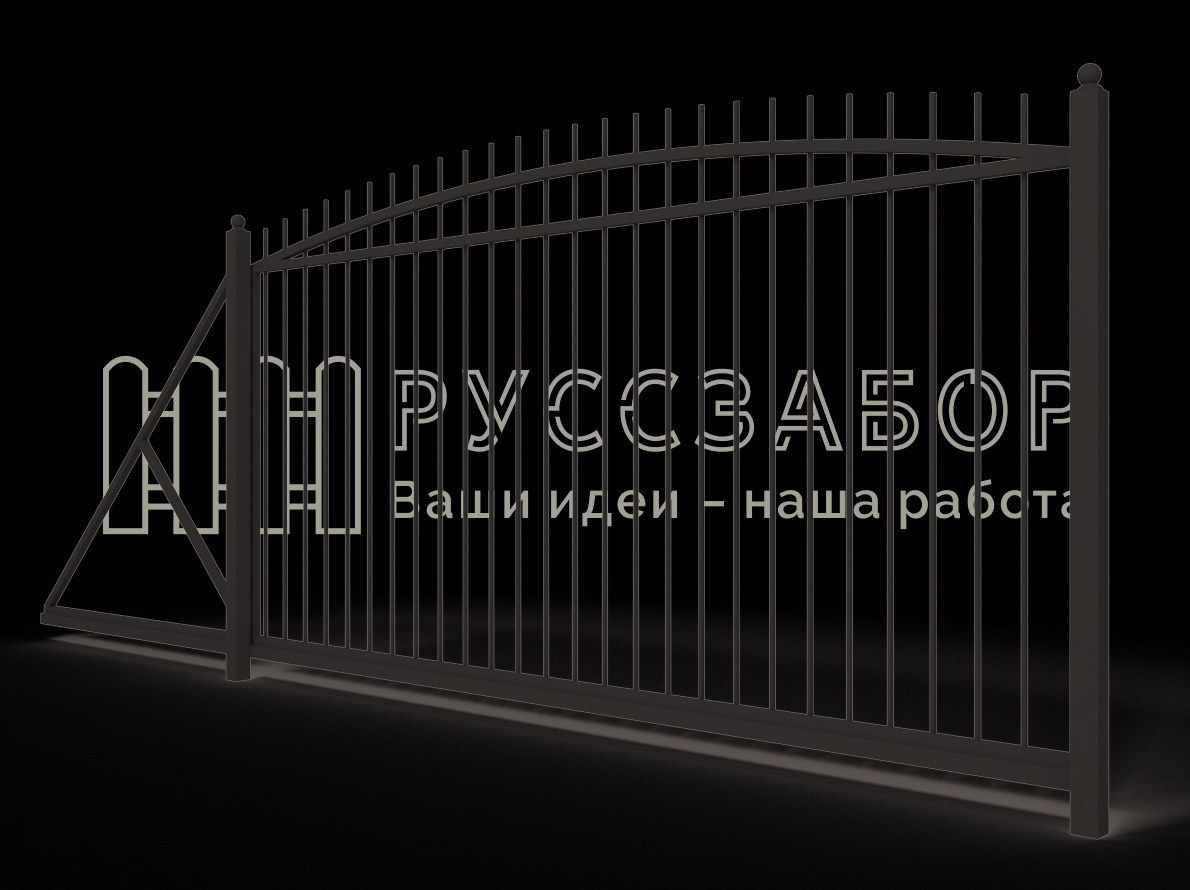 Сварные откатные ворота 2015
