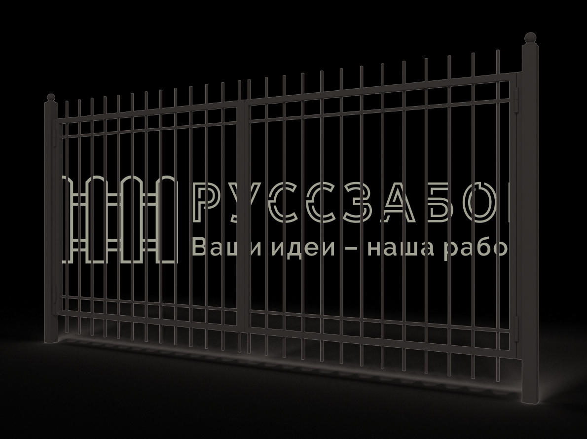 Сварные распашные ворота 1502