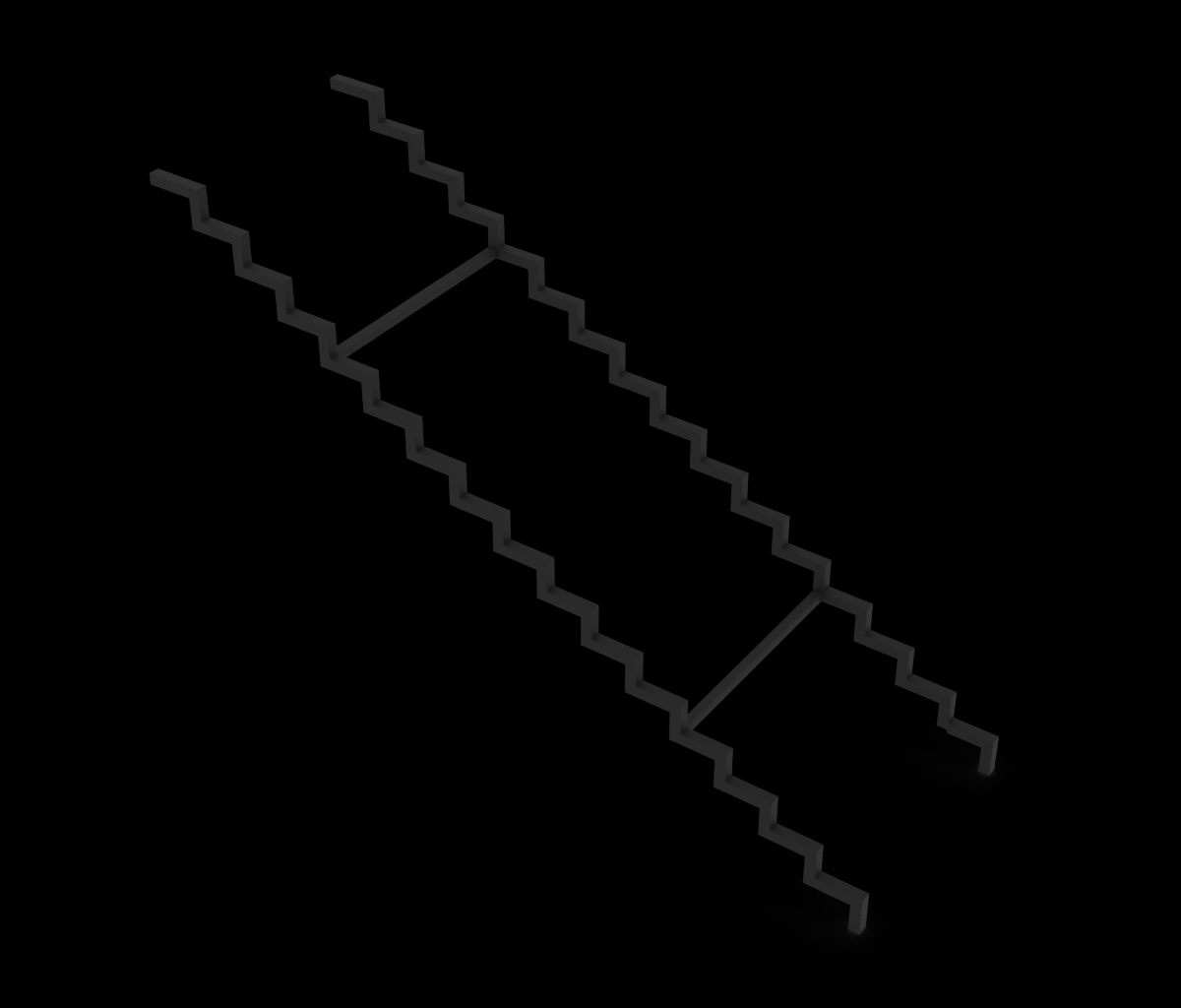 Каркас прямой лестницы 03