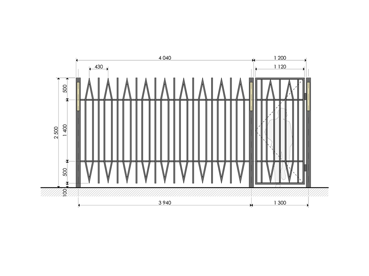 Забор типовой Тип 10