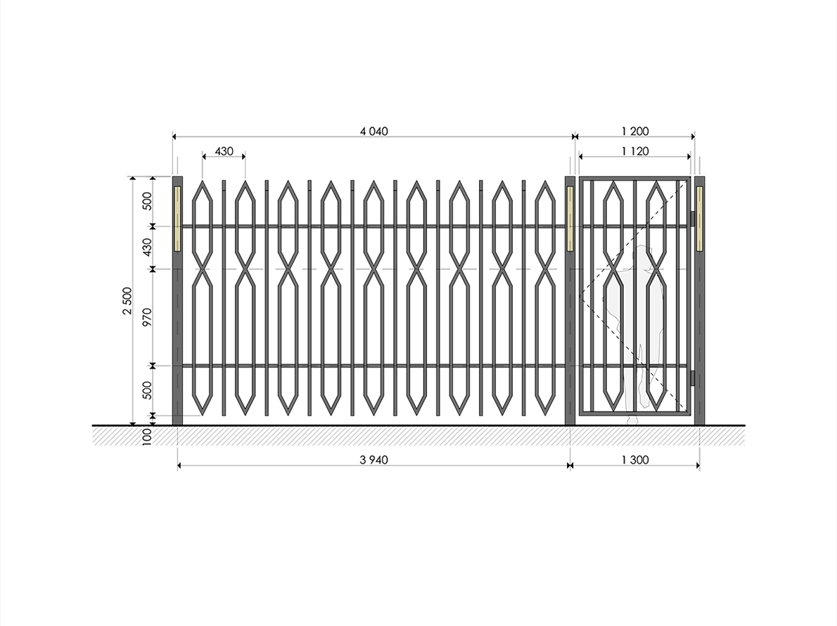 Забор типовой Тип 11