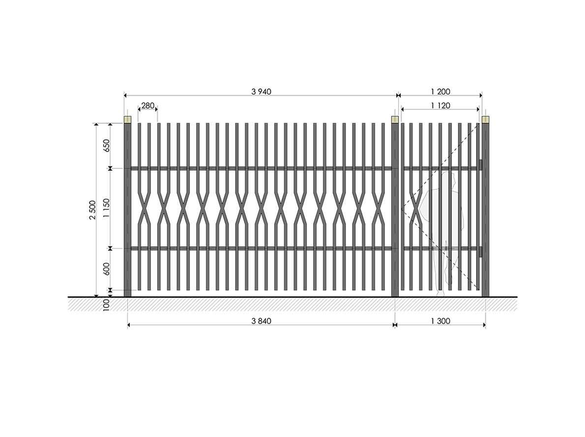 Забор типовой Тип 12