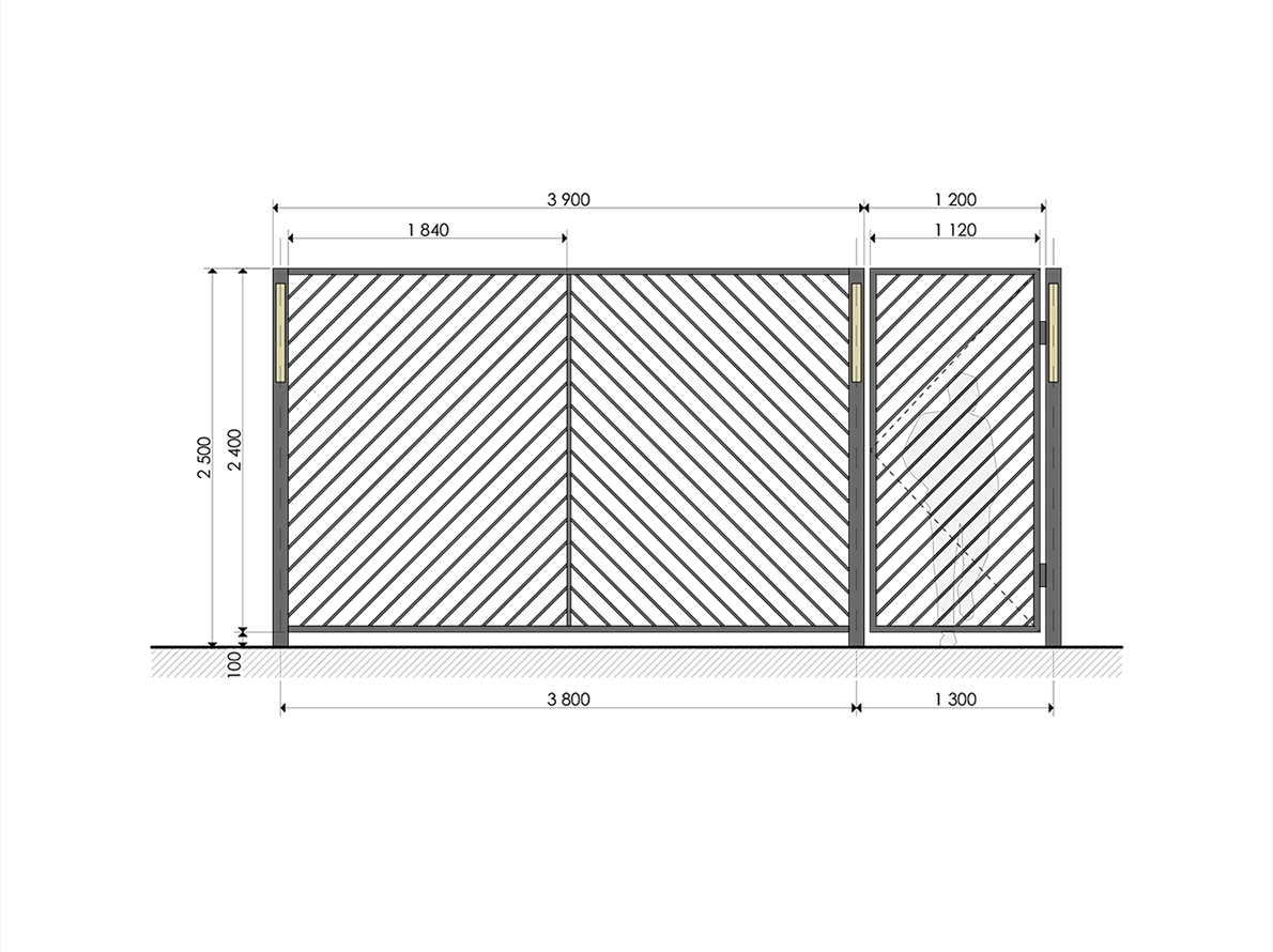 Забор типовой Тип 14