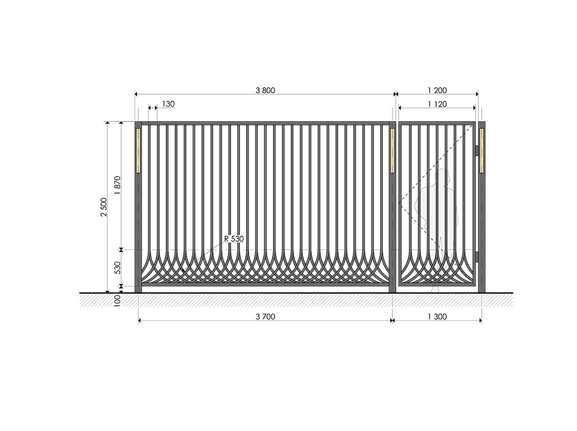 Забор типовой Тип 15