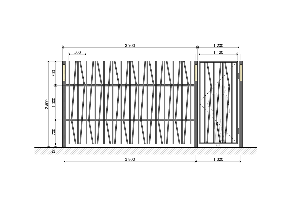 Забор типовой Тип 3