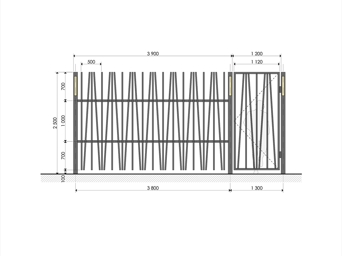 Забор типовой Тип 4