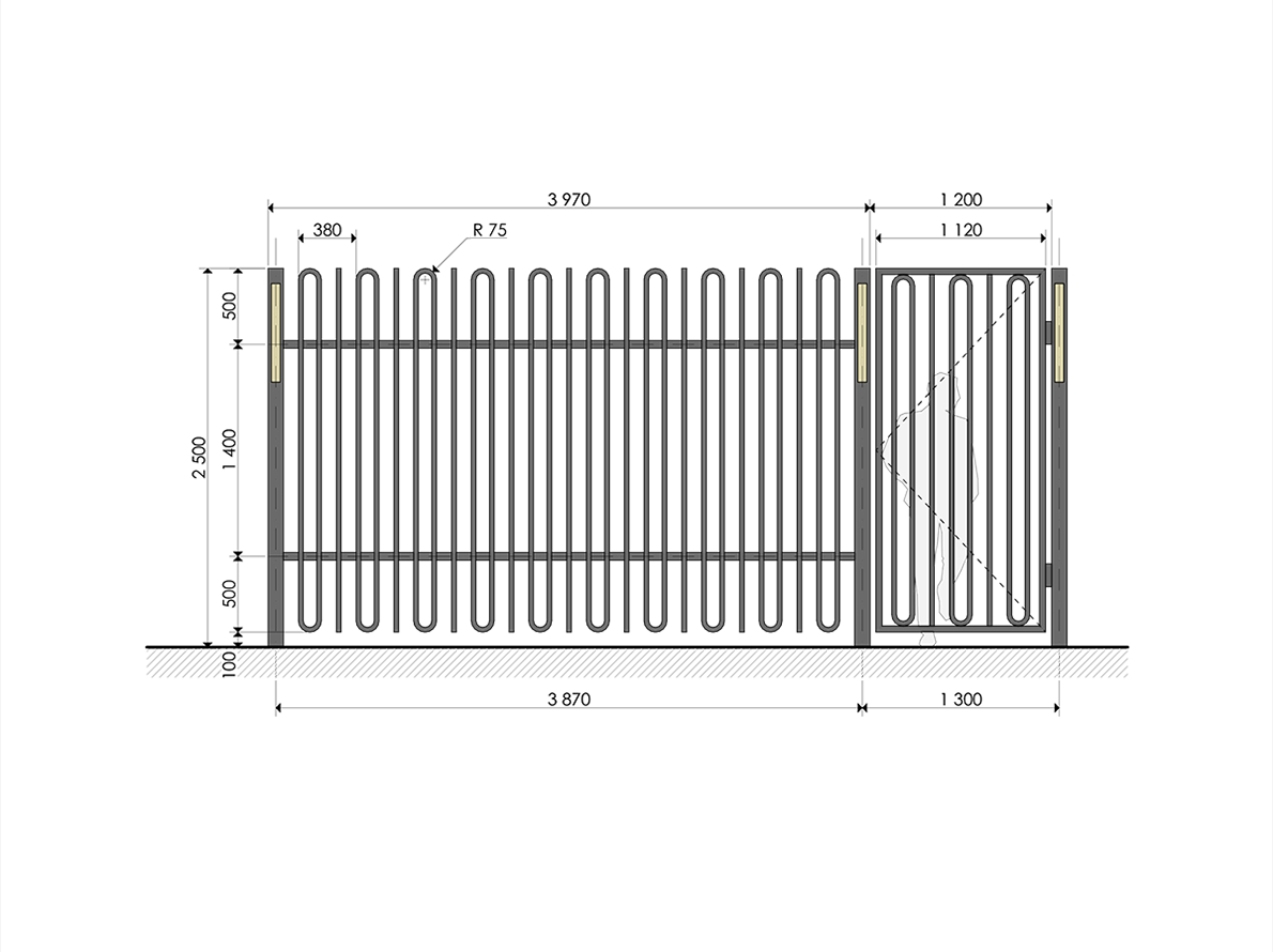 Забор типовой Тип 6