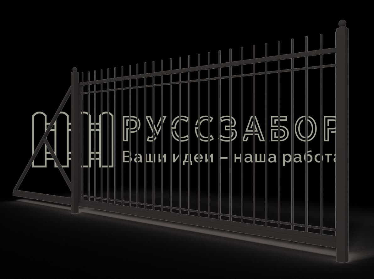 Сварные откатные ворота 1501