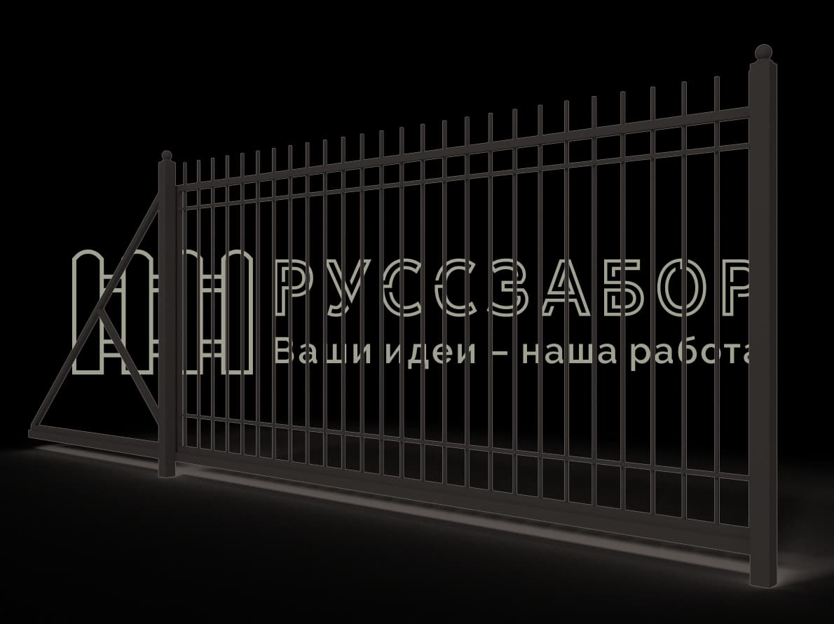 Сварные откатные ворота 1502