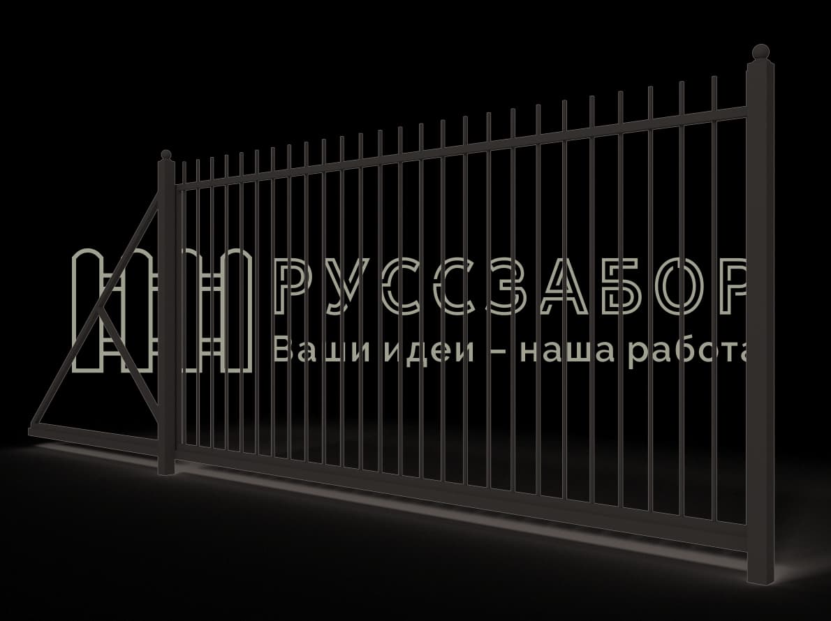 Сварные откатные ворота 1504