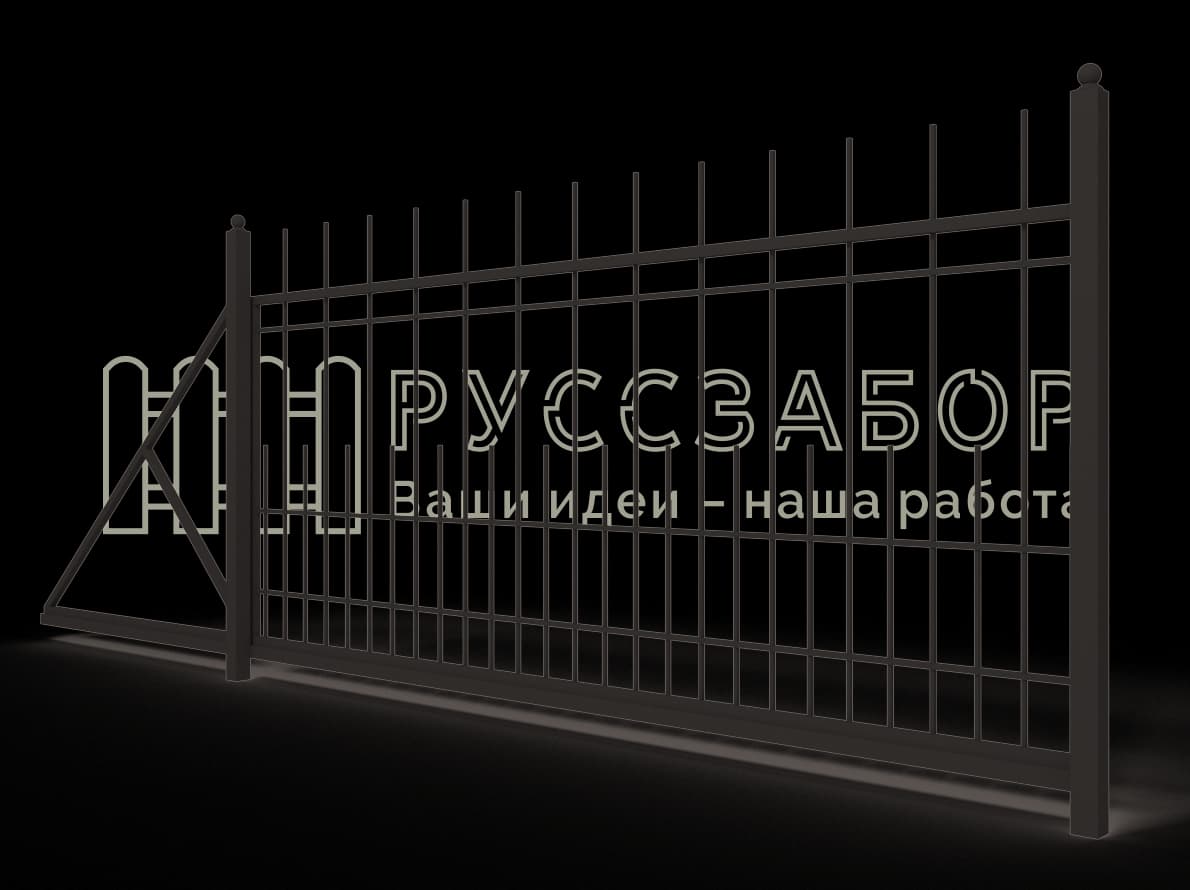 Сварные откатные ворота 1505