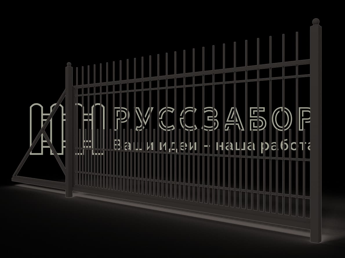 Сварные откатные ворота 1506