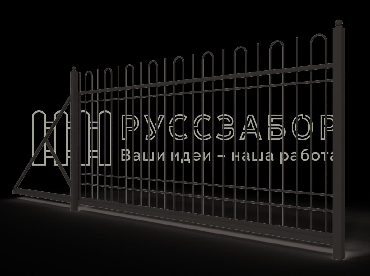 Сварные откатные ворота 1507