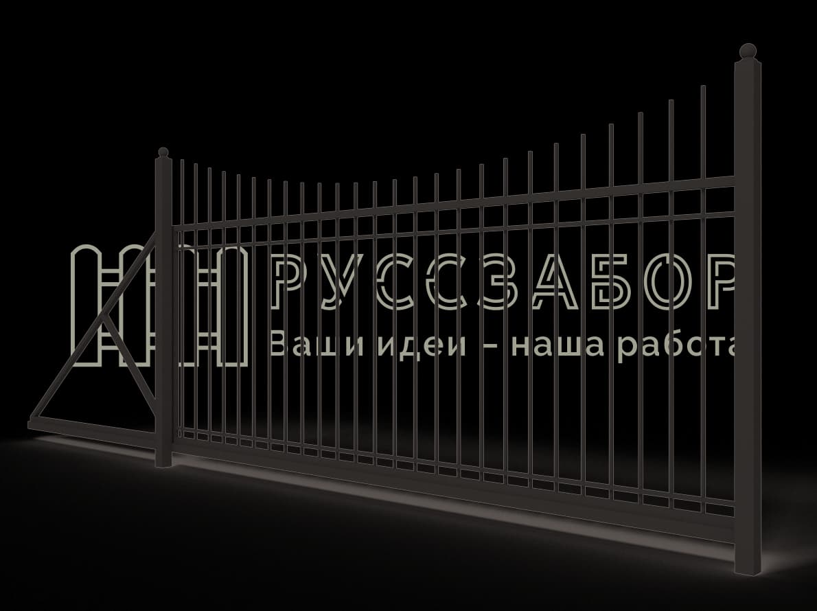 Сварные откатные ворота 1508