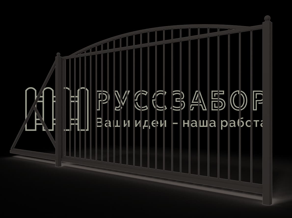 Сварные откатные ворота 2013