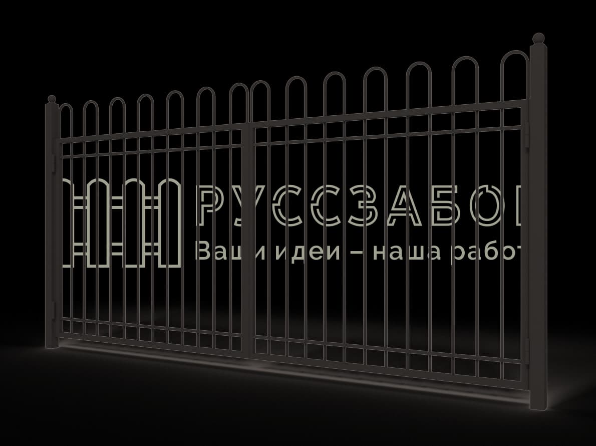 Сварные распашные ворота 1511