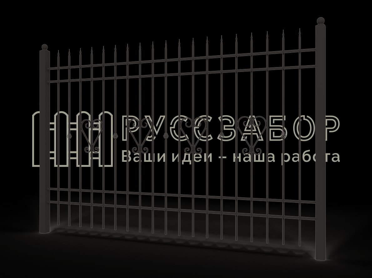Ковано-сварной забор 1533