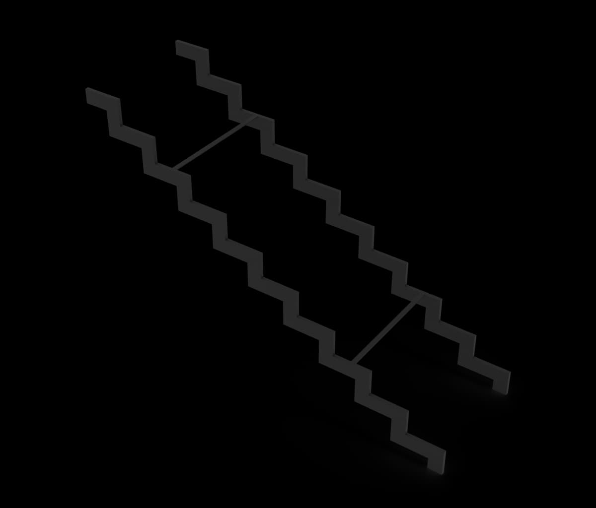 Каркас прямой лестницы 04