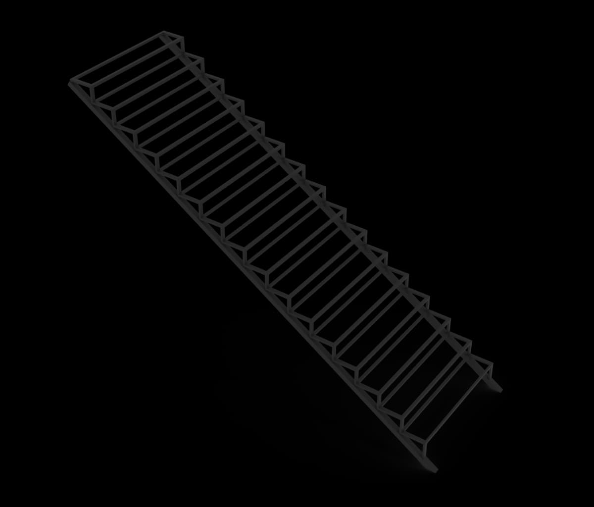 Каркас прямой лестницы 01