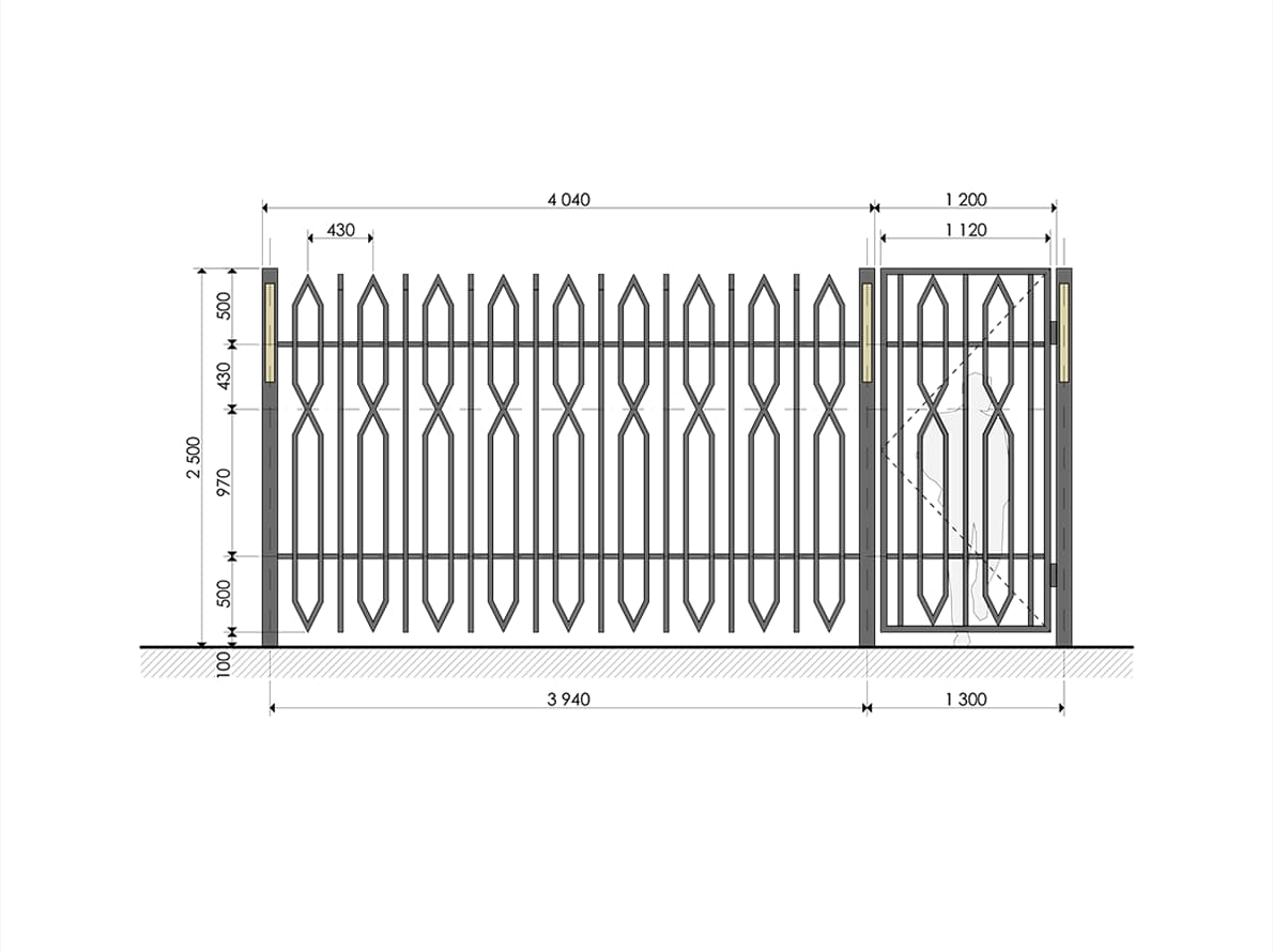 Забор типовой Тип 11