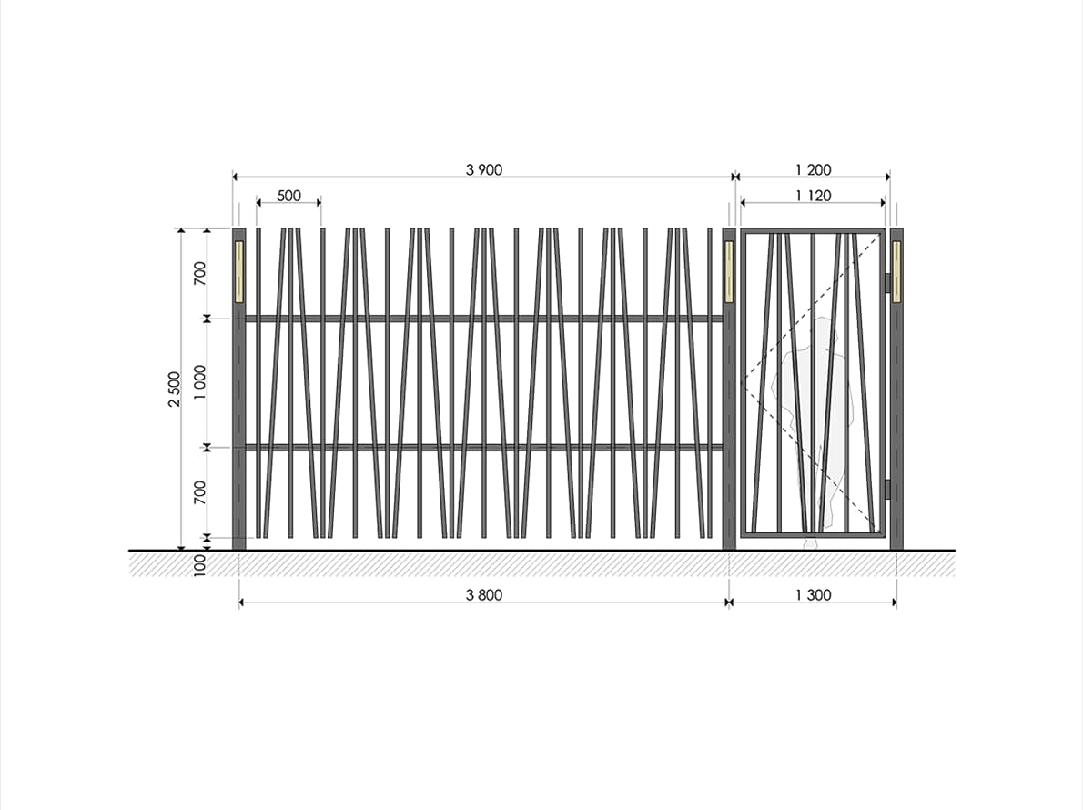 Забор типовой Тип 4