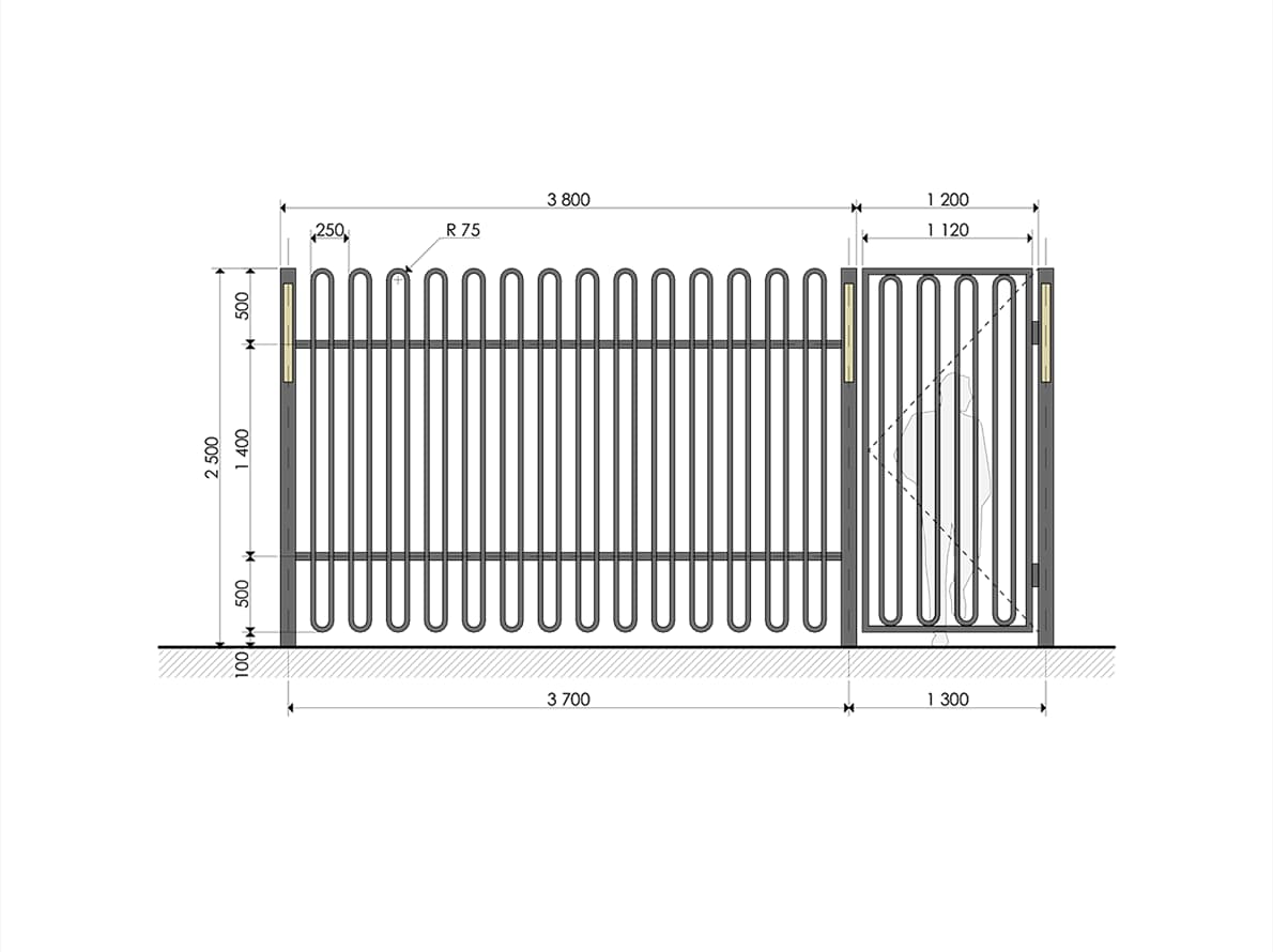 Забор типовой Тип 5
